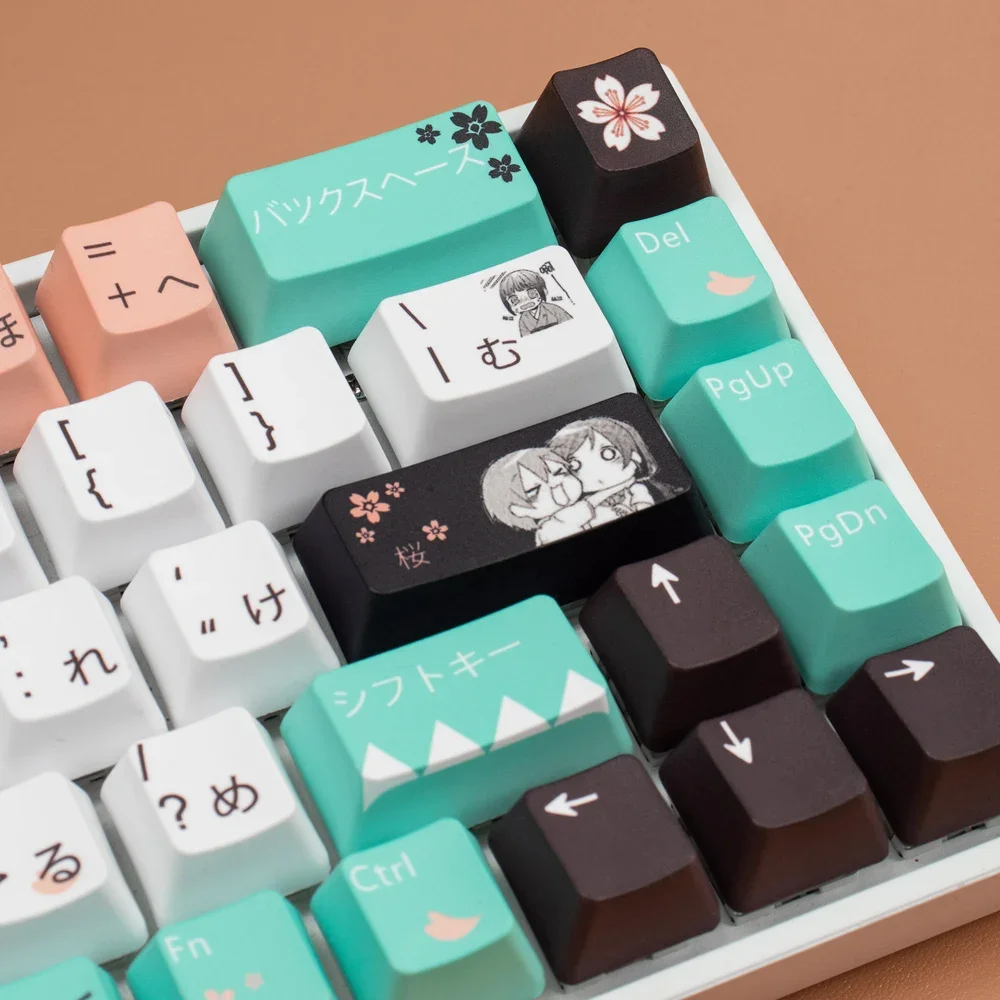 Okita keycap two-dimensional PBT sublimation original height 122 keys adapted to mechanical keyboard 64/87/98