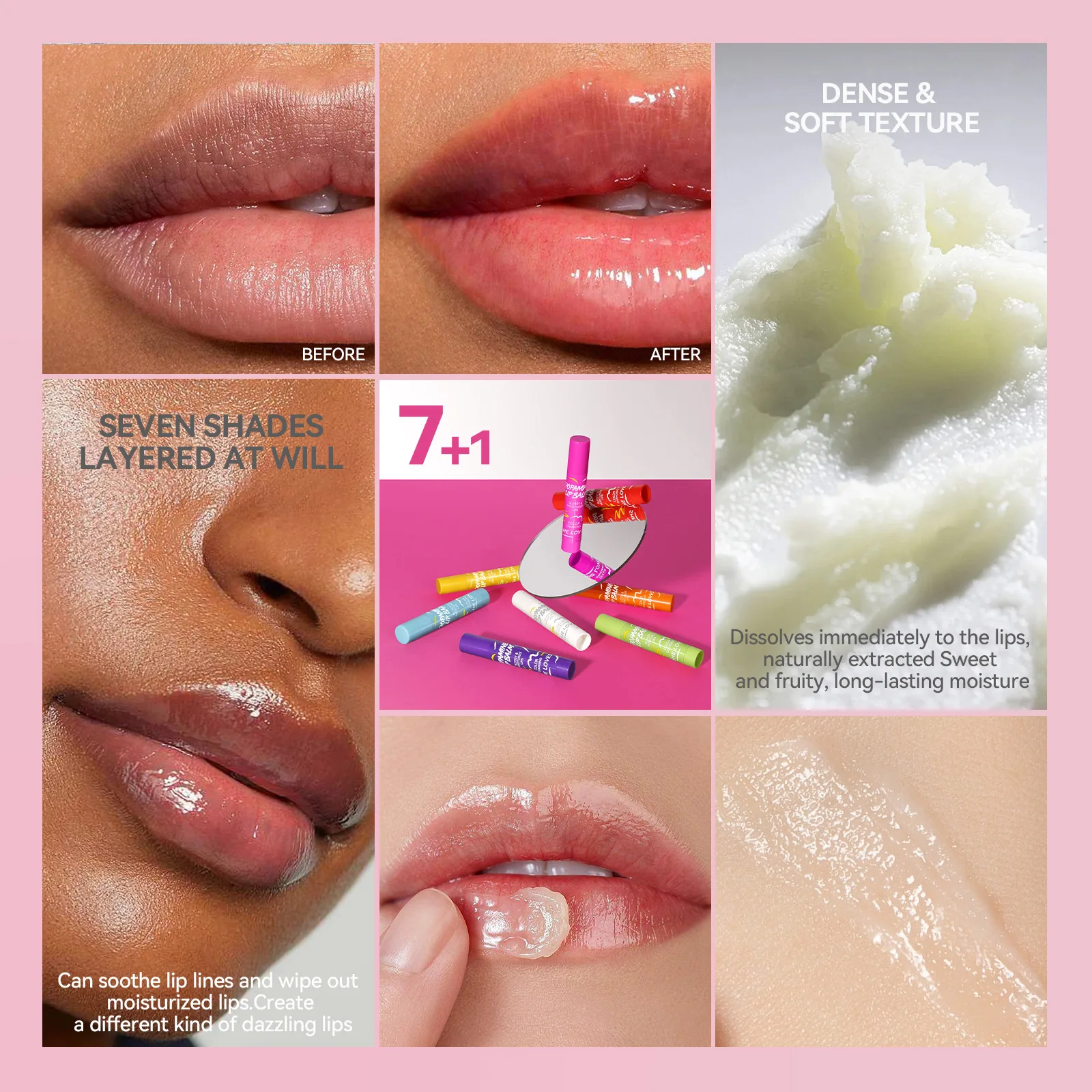 Color Changing Lipstick Discoloration Tinted Lip Balm Set Glossy Moisturizier Hydrated Natural Light Lip Plumping Lips Cosmetics Sa3f10c3e4cbb4c01be456afa8fdea145Y