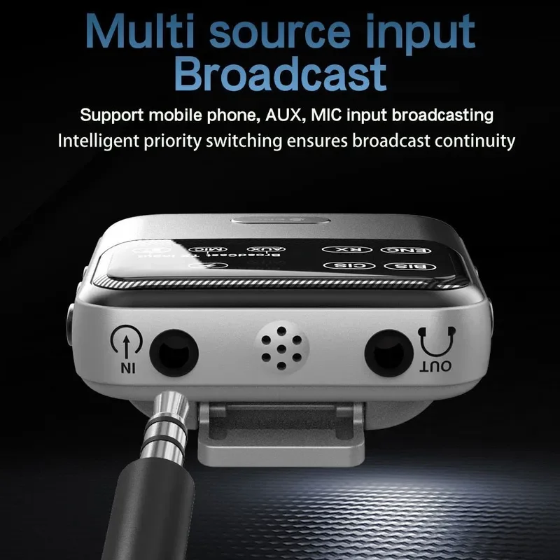 for 5.4 Bluetooth TX RX Transceiver Two in One Receiver Transmitter for Teacher Class Tour Guide Broadcast One to Many
