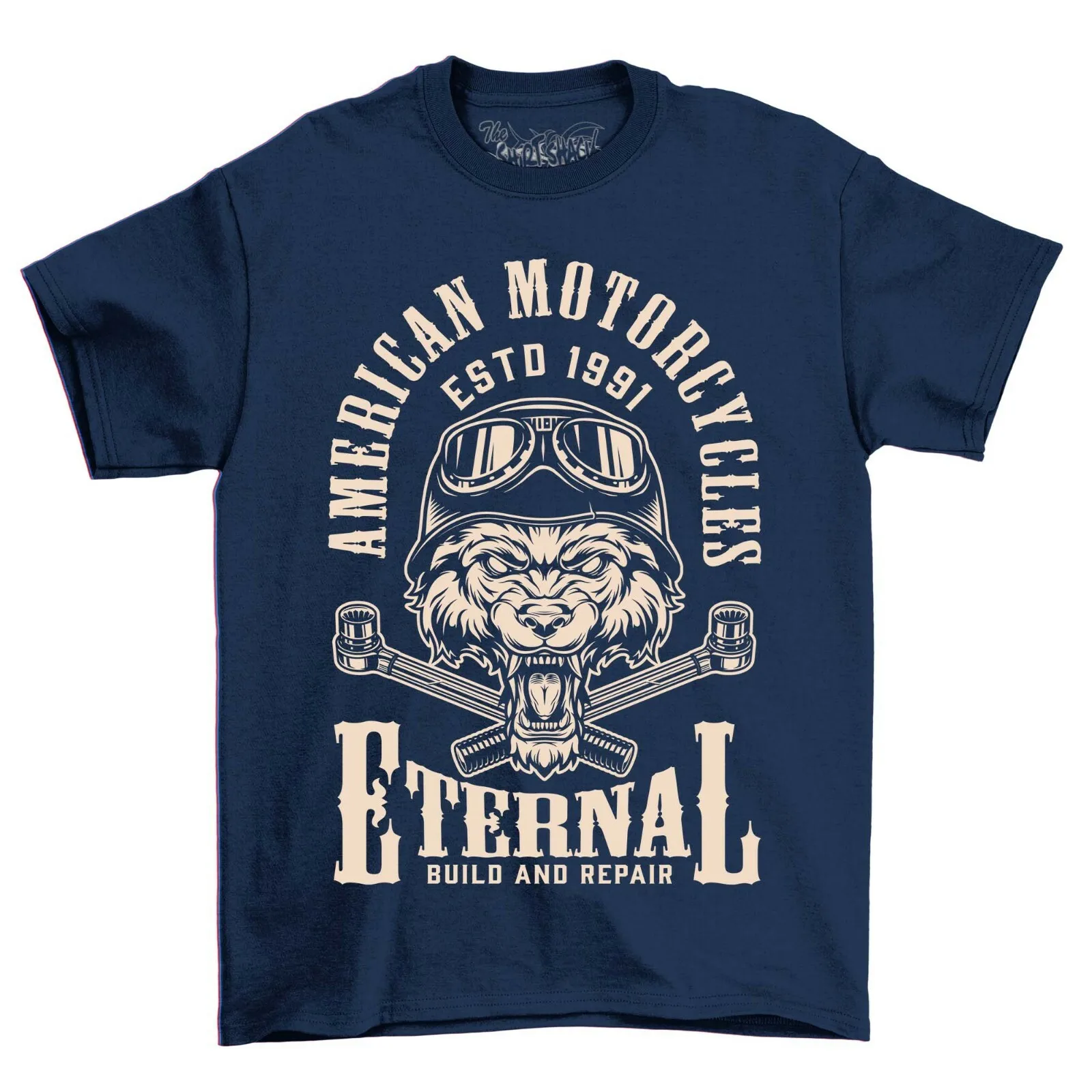 American Motorcycles Eternal Build & Repair Moto Camiseta estilo vintage para hombre