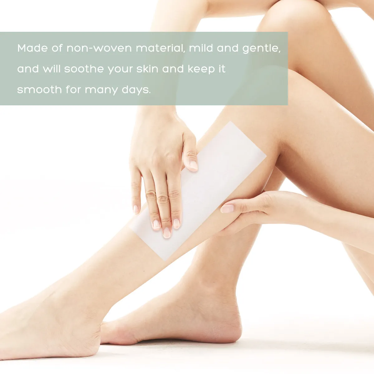 

100Pcs Enhanced Waxing Strips for Legs Arms Underarm Thicken Non-Woven Epilation Paper Gentle on Skin Long- Finish