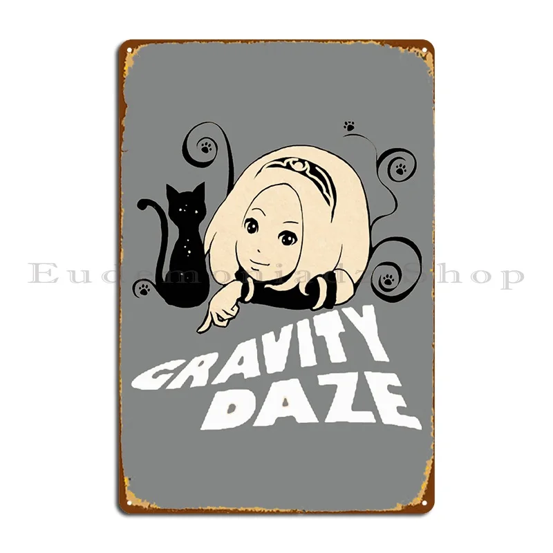 Gravity Rush Kat New Year 2012 Logo With Text Metal Plaque Plaques Funny Designing Cinema Designer Tin Sign Poster