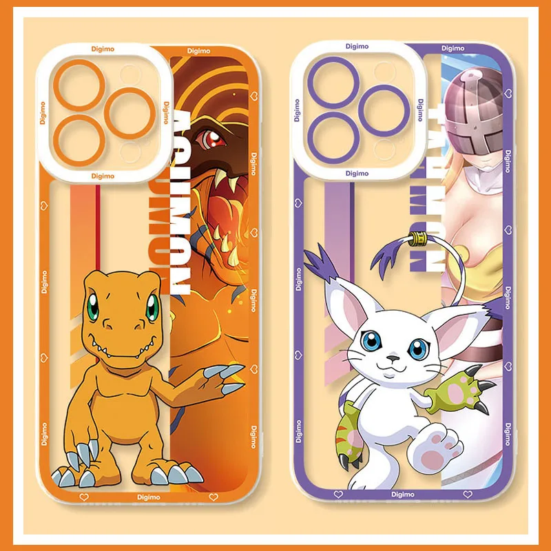 Digimon Adventure Clear Case For Samsung Galaxy S24 S23 S22 Ultra S21 S20 FE Note 20 10 Plus A15 A25 A35 A55 Soft Silicone Cover