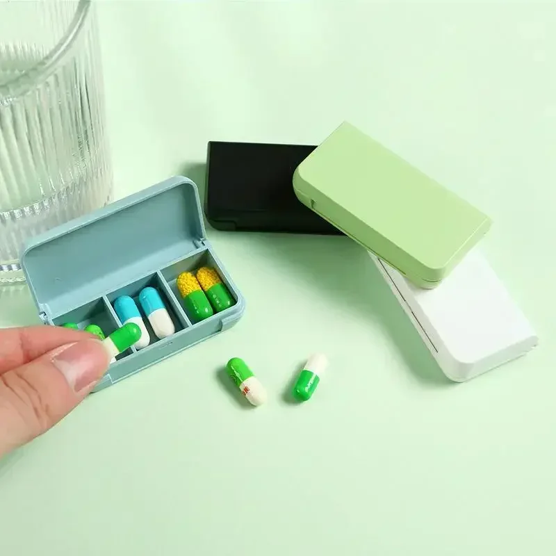 3Grids Mini Pill Case Portable Travel Pill Box Storage Container for One Day Tablet Plastic Pill Medicine Box Holder Organizer