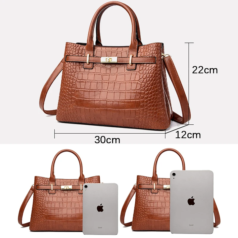 3-layer Women Single Shoulder Bag 2023 Soft Leather Designer Handbag Brand Tote Bag Large Capacity Casual Women Handbags A Main