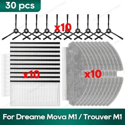 Compatible for Dreame Mova M1, Dreame Trouver M1 Accessories Hepa Filter Mop Cloth Side Brush Spare Parts