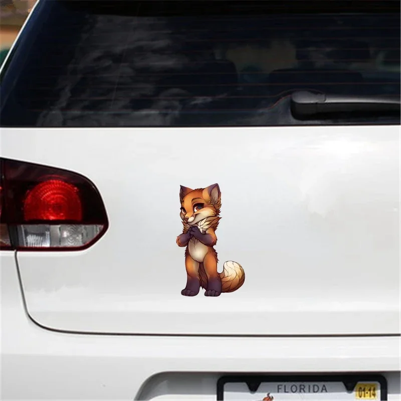 Cute Cartoon Furry Femboy Wolf Car Stickers Personality DIY Custom Printing Window Trunk Vinyl Decal Waterproof Car Accessories