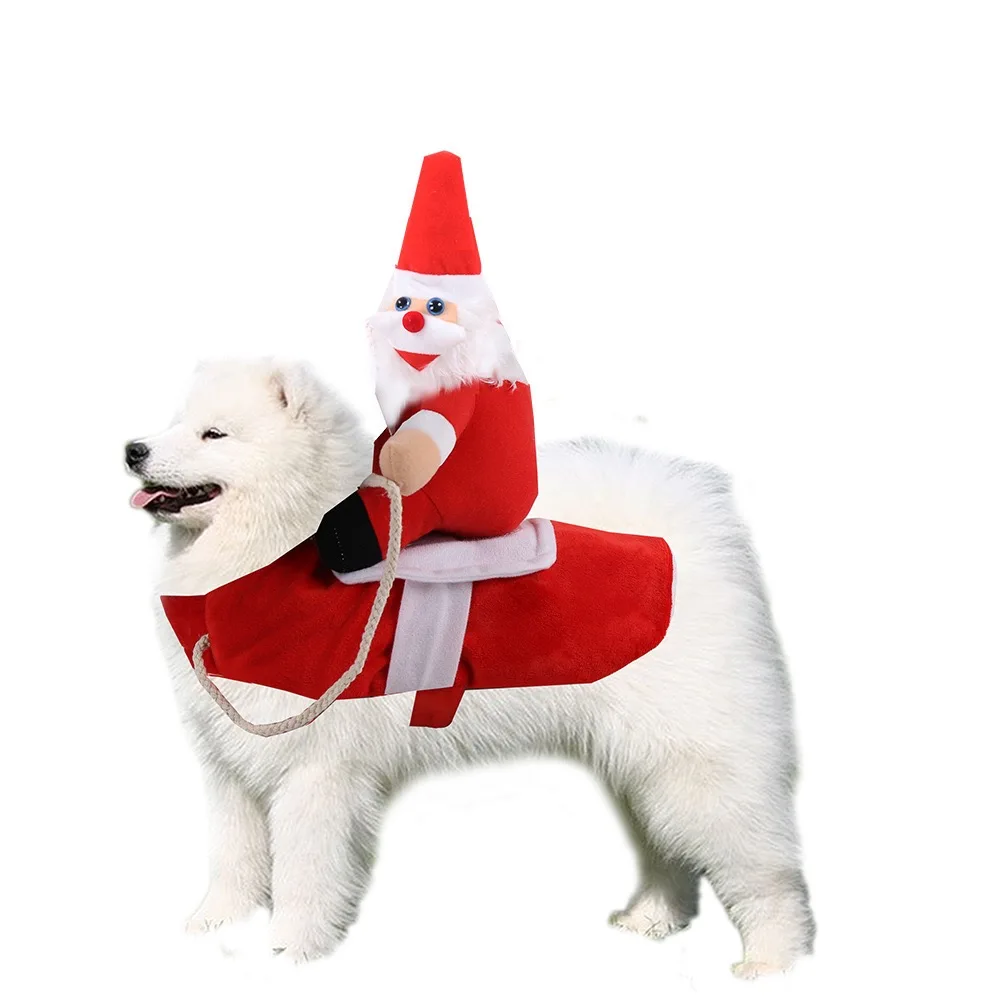 Pet Costumes Santa Claus Dog Cat Christmas Clothes Mutable Halloween Funny Costume Santa Claus Clothes Christmas Costumes