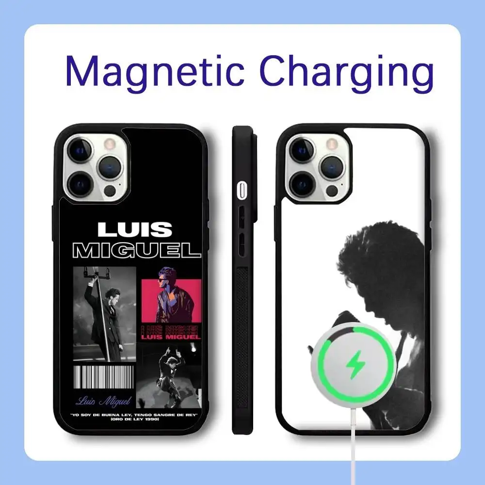 

Luis Miguel Singer Phone Case For iPhone 16,15,14,13,12,11,Pro,Max,Plus,Mini,SE Magsafe Magnetic Wireless Charging