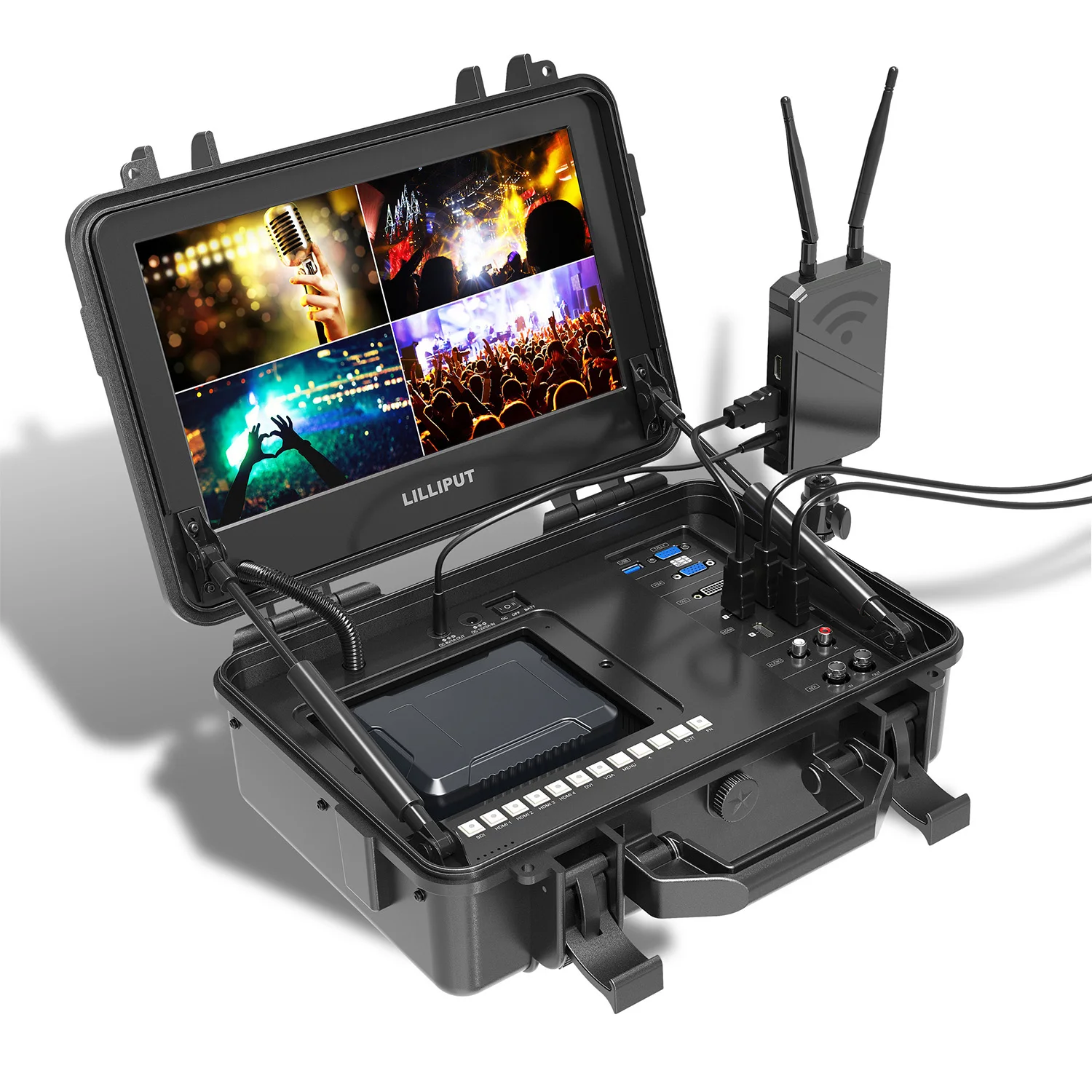 

Multiview 12,5 "Портативный UHD 4K SDI HDMI четырехъядерный сплит-монитор режиссера трансляции