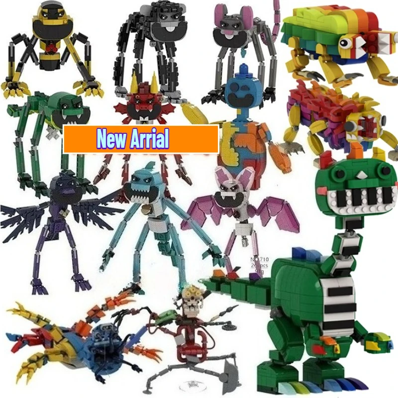 

Улыбающиеся животные 4, набор строительных блоков, пианозавр, пряжа, Doey Poppi, строительная игрушка для детей, подарок на день рождения