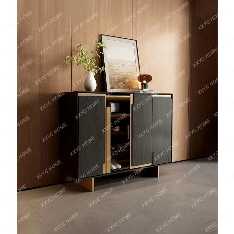 XX light luxury solid wood shoe cabinet retro simple wall locker