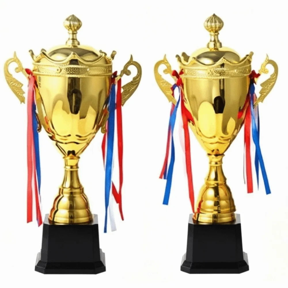 Multi-size Gold Trophy Large Size Gold Color Champion Trophy Metal Cup Plastic Sculpture Winner Award Trophy Prize Giving