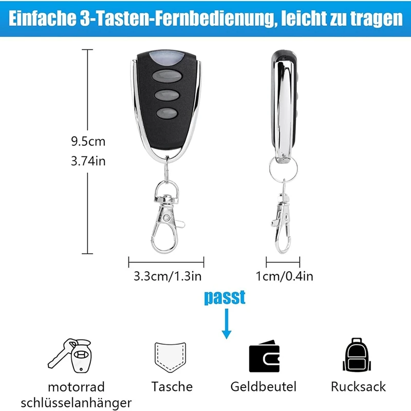 Garagentor Hands ender 433,92 MHz für Chamberlain Lift master 94335e/eml 84335e/eml 84330eml Fernbedienung