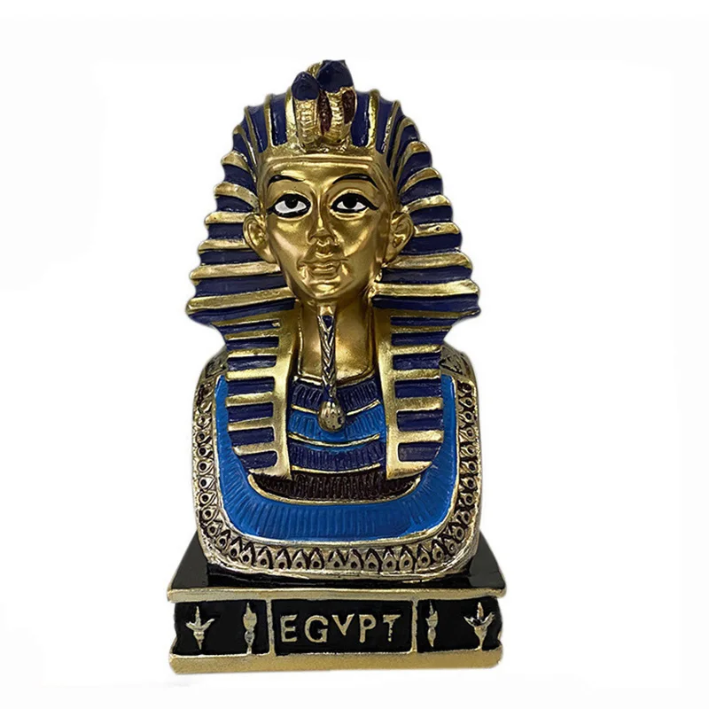 Ancient Egyptian Tutankhamen Statue Decoration Tabletop ornaments Pharaoh Sculpture Pharaoh Head Statue Home Porch Decor Crafts