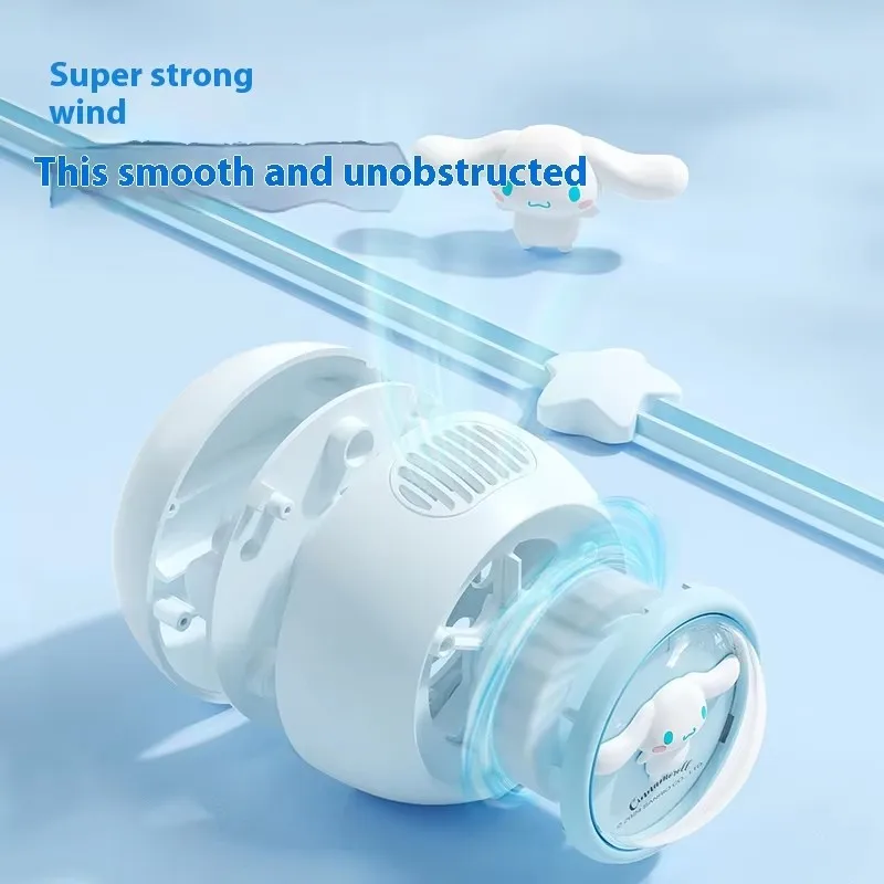 سانريو-مرحبا كيتي مروحة رقبة محمولة معلقة ، تصميم بدون أوراق ، كرتون كورومي ، مروحة صغيرة محمولة باليد ، بوكاكو ، صيف ، جديد ،