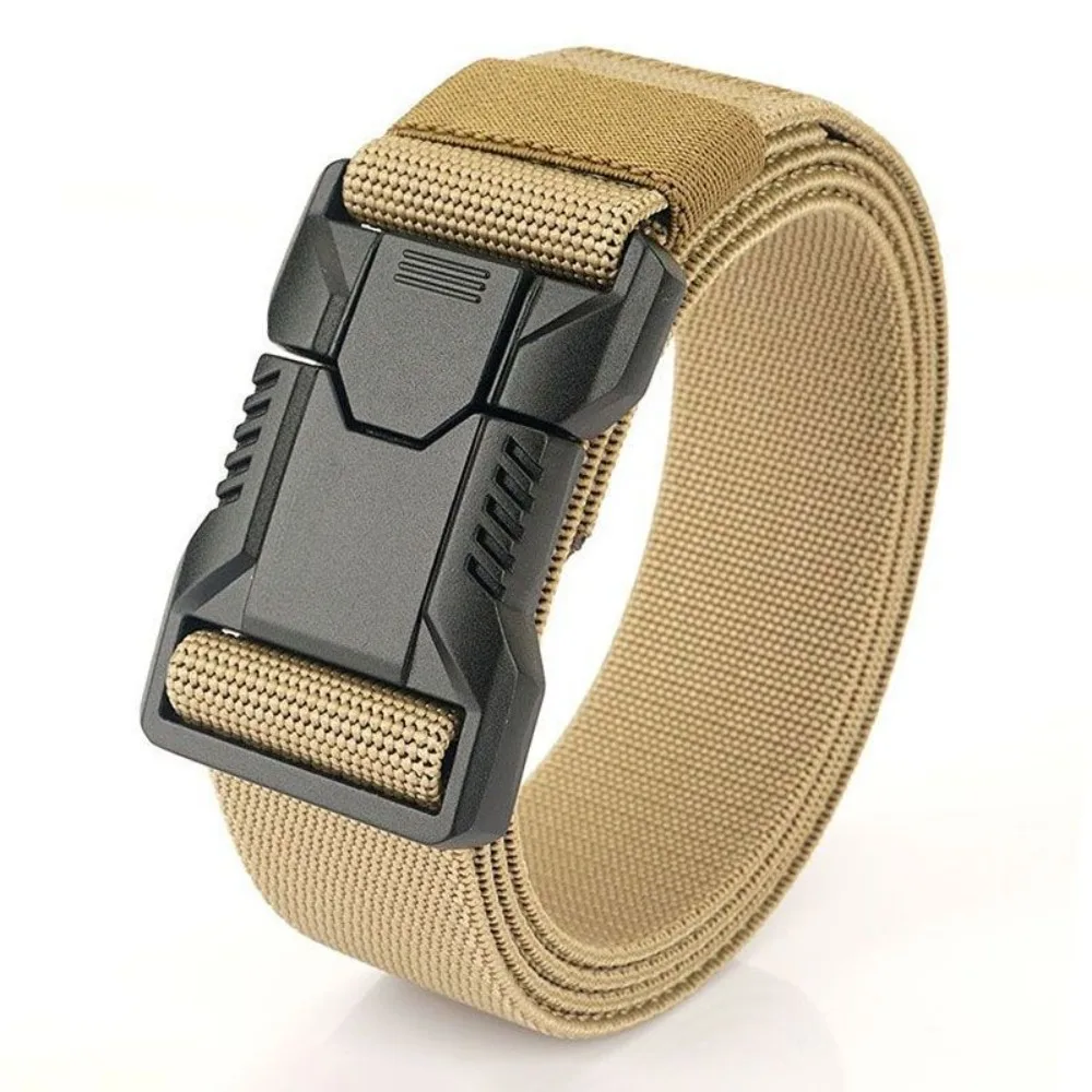 

Durable Alloy Buckle Men's Nylon Belt Adjustable All-match Canvas Belt Korean Style Elastic Waist Belts Men/Boys