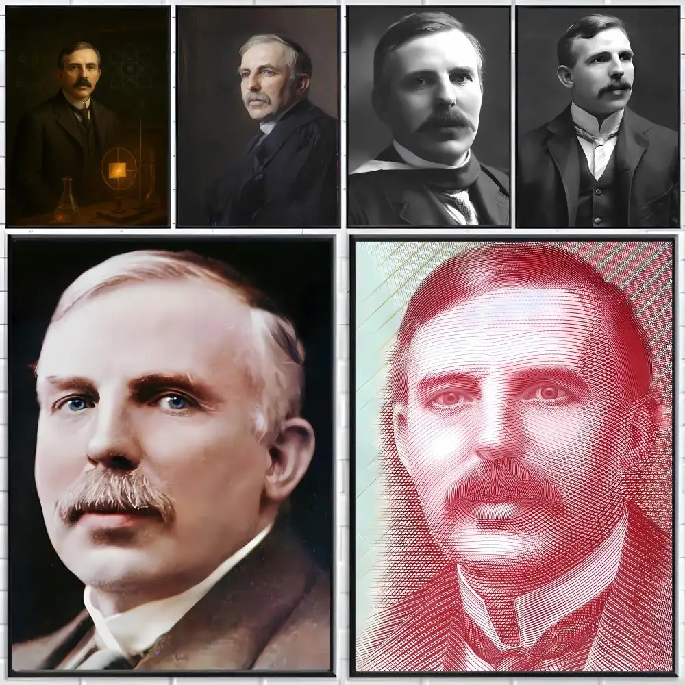 Pioneering Scientist E-Ernest Rutherford Poster Distinct Home Decor Concepts Chic Indoor Art Pieces