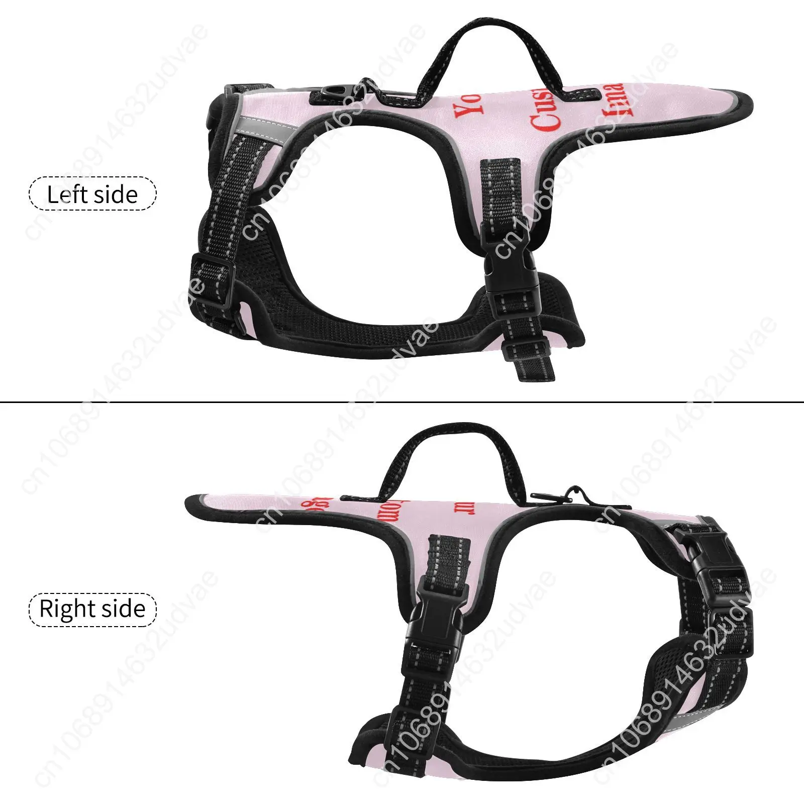 Custom Front Nylon Dog Cat Harness No Pull Vest Adjustable Safety Harness For Dog Small Large Running Training French Bulldog