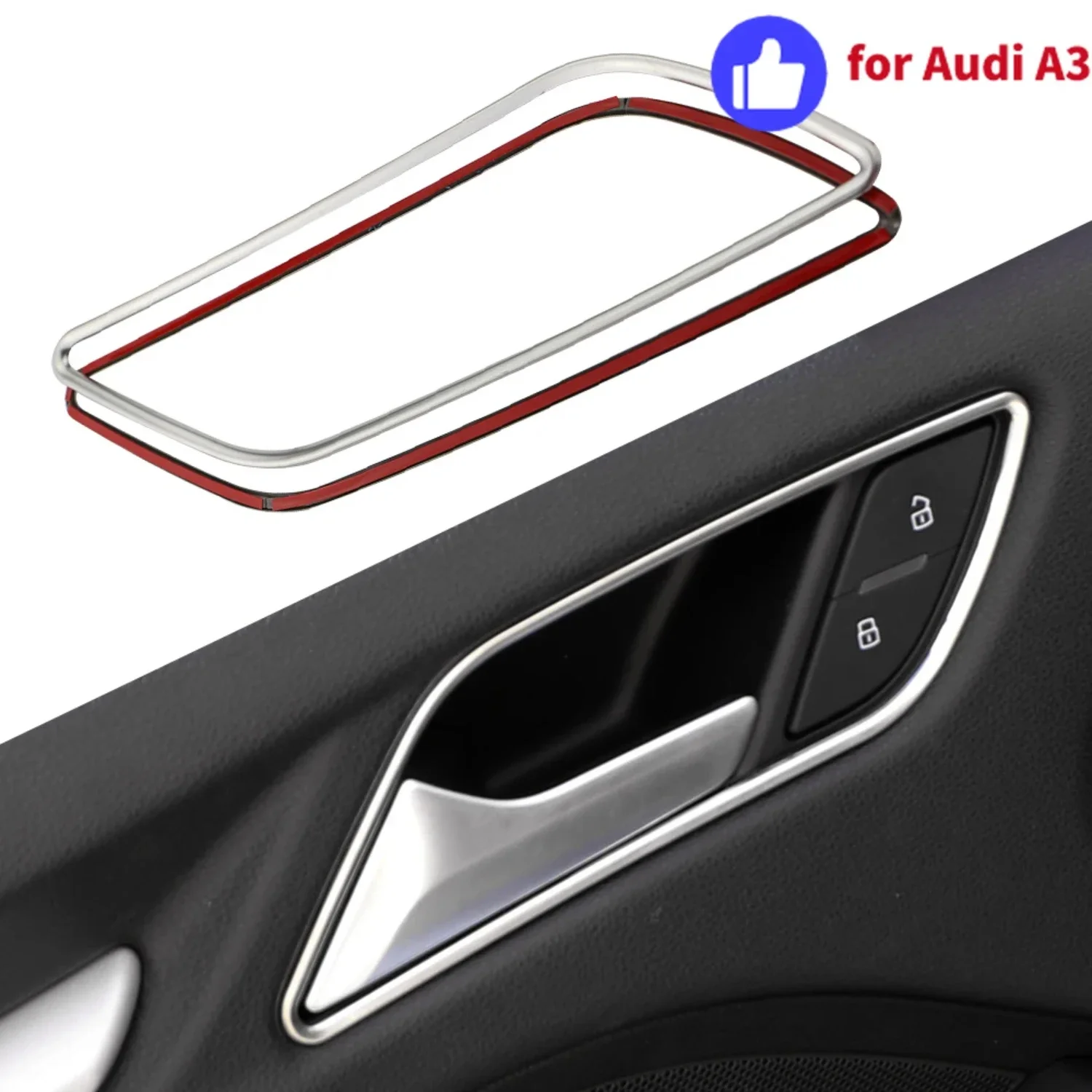 Upgrade Your Audi A3 8V 2013-2019 with Sleek and Durable Stainless Steel Decoration Frames - Enhance Your Car Interior and Eleva