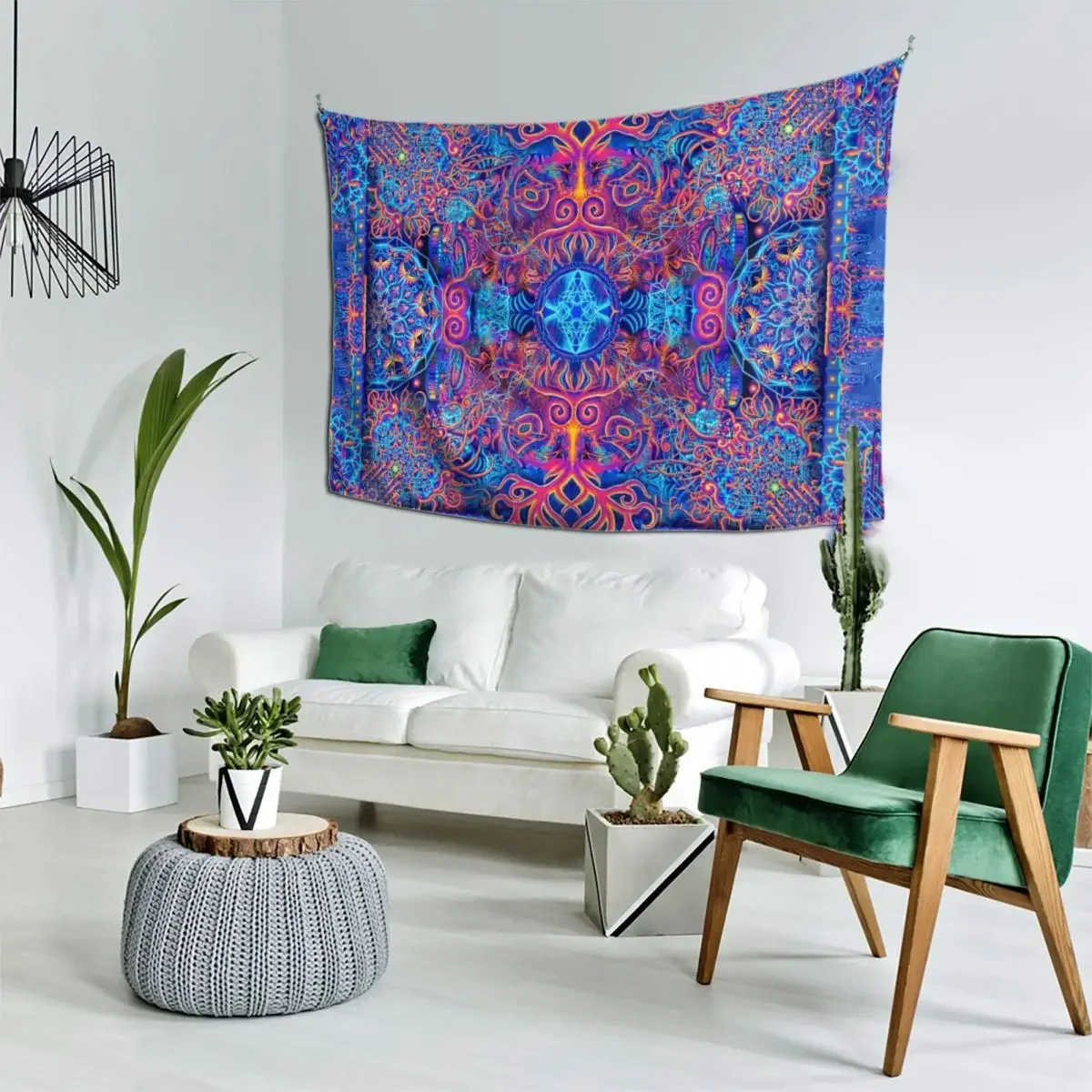 

Fire & Ice - Mystical Psychedelic Abstract Alter Art Tapestry Wall Tapestries Decoration For Home Home Decorations Tapestry