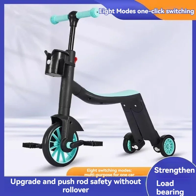 Eight-in-one children's scooter, three-in-one male and female baby tricycle, balance car, multi-functional bicycle