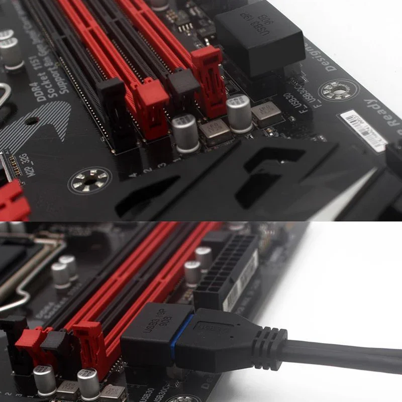 Computer Motherboard Header Adapter Connector USB 3.0 19Pin / 20Pin 90 Degree Desktop Converter Desktop Computer Accessories image 6