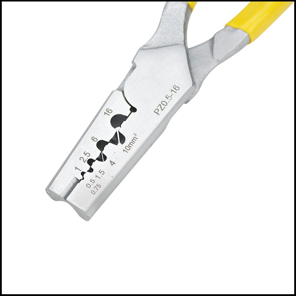 PZ0.5-16 Tool jaw pliers ratchet crimping plier insulated non- insulated ferrules 0.5-16mm2 20-5AWG