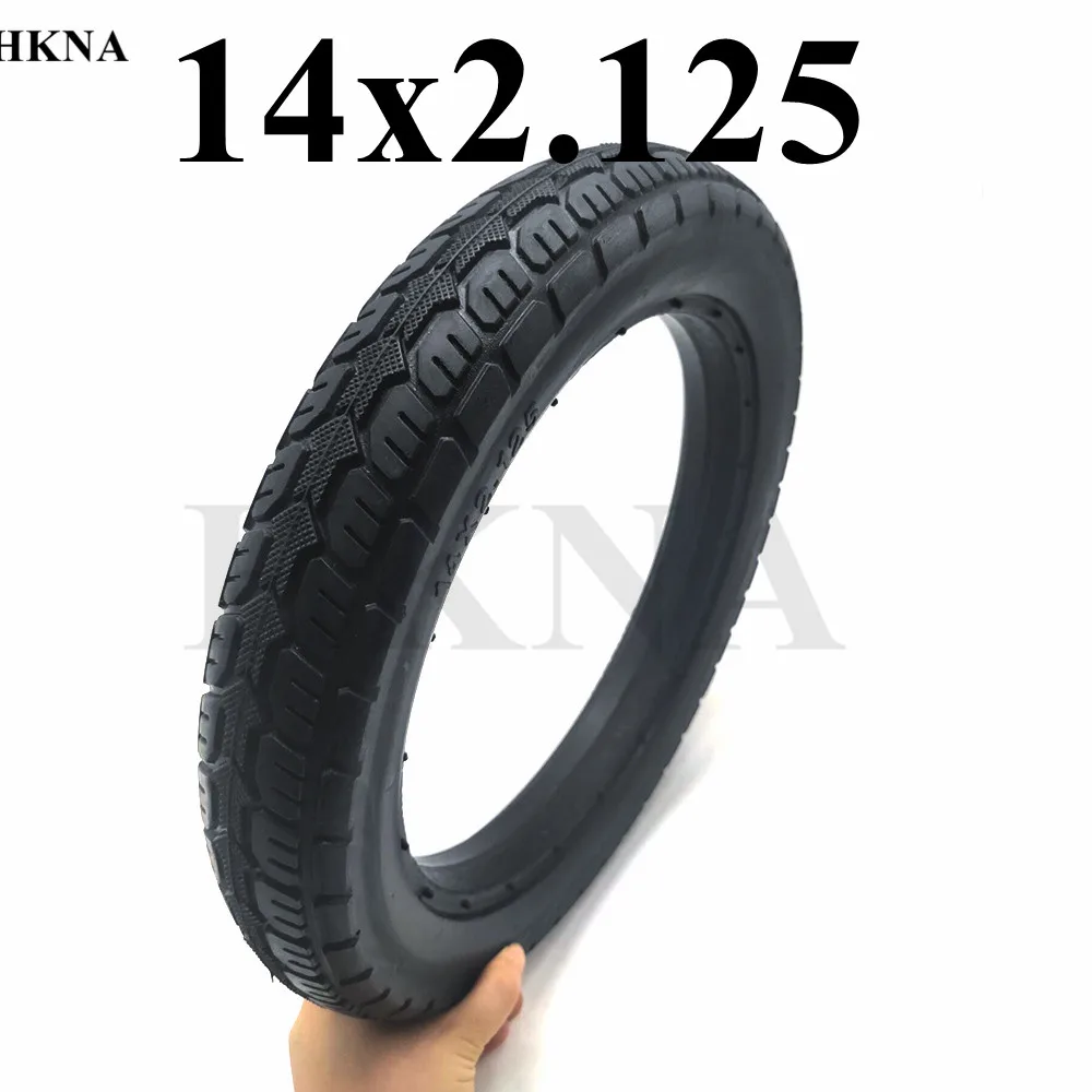 14x2.125 Solid Tyre 14*2.125 Thickened Explosion-proof Tire for Folding Electric Bicycle E-bike Accessories