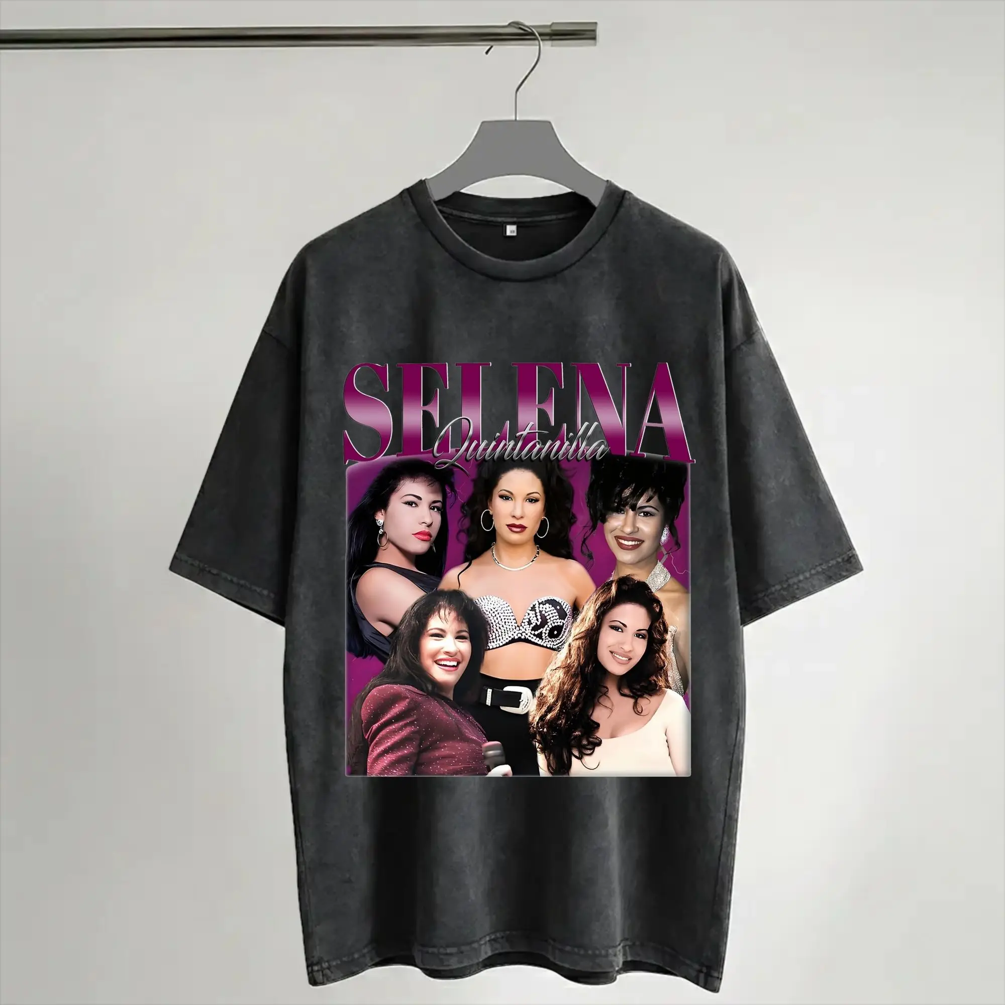 Harajuku Washed Shirt Selena quintanilla Merch Fashion T Shirt Oversize  Streetwear Short Sleeve Graphic Printed Tees