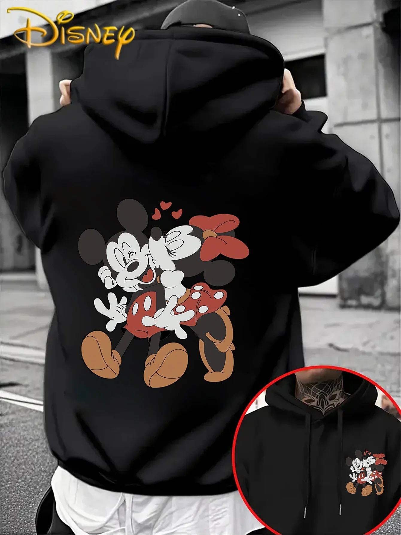 

Disney Mickey Mouse Men's Hoodie Autumn Winter Casual Unisex Pullover Sweatshirt Tracksuit Clothing Hoody Oversized Streetwear/