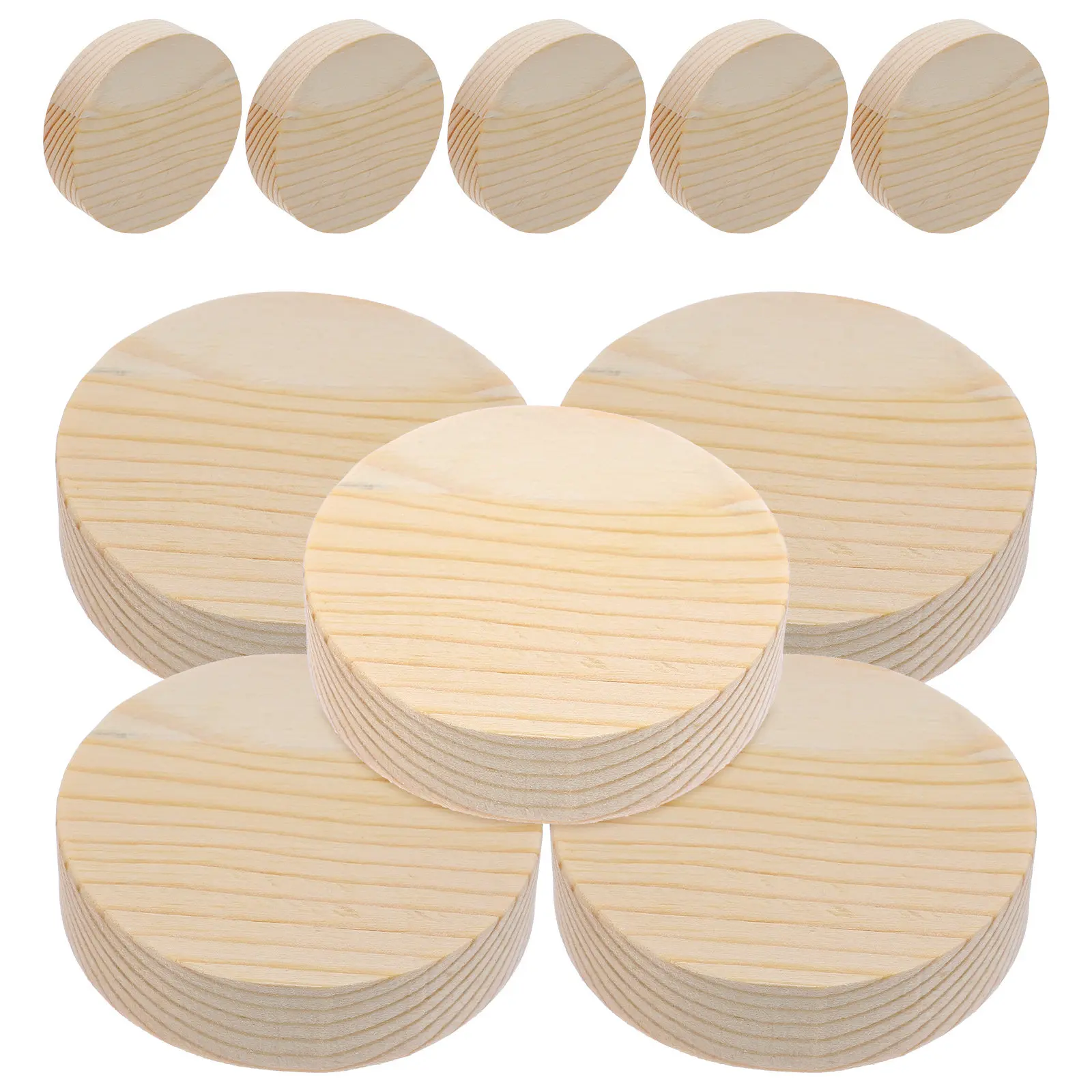 

10Pcs Blank Round Wooden Slices Natural Wood Chips for Arts and Crafts DIY Projects Hand Painting Holiday Decorations Wedding