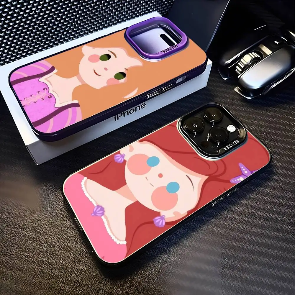 

Princess-like girl Phone Case For iPhone17,16,15,14,13,12,11 Plus,Pro Max Purple Matte Shockproof Cover