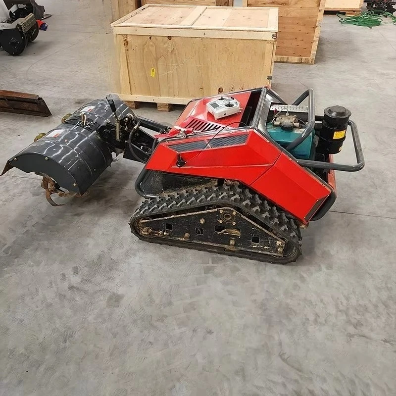 Cultivators Agricultural Rotary Tiller Engine Remote-Controlled Crawler Trencher for Weeding Remote Monitoring Factory Supply
