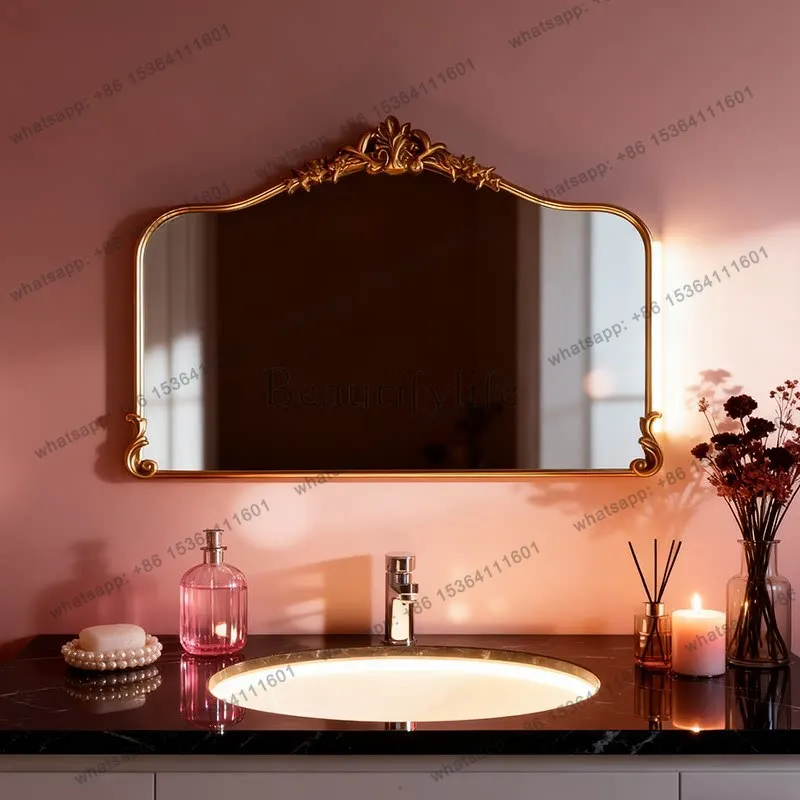 French vintage sink mirror wall hanging fireplace above decorative mirror customization