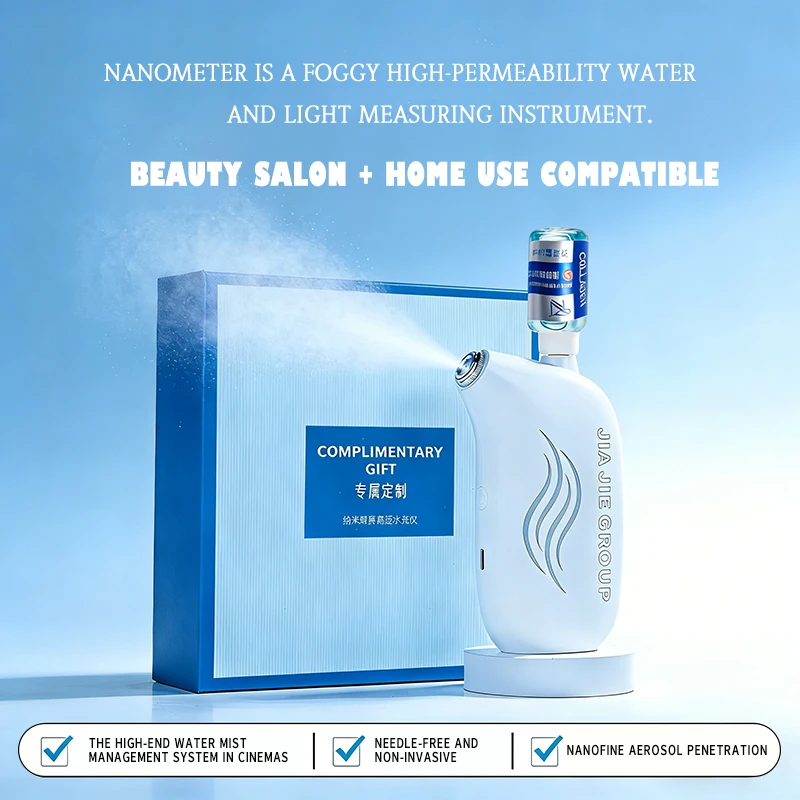 

Nano Mist Water Injection Facial Hydrating Device Oxygen Injector High Pressure Spray Beauty Instrument Home Salon Skin Care