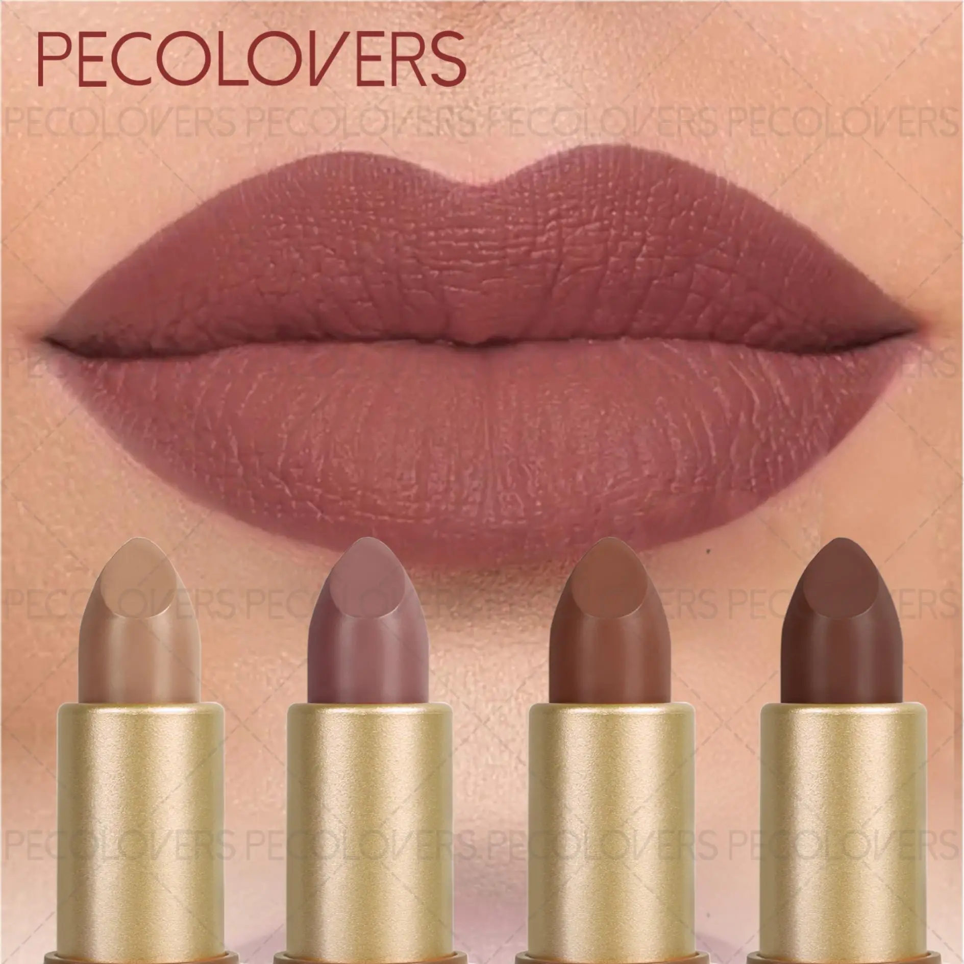 Long-Lasting Lipstick,Non-Stick Waterproof High Color Lip Balm, Matte Makeup Effect