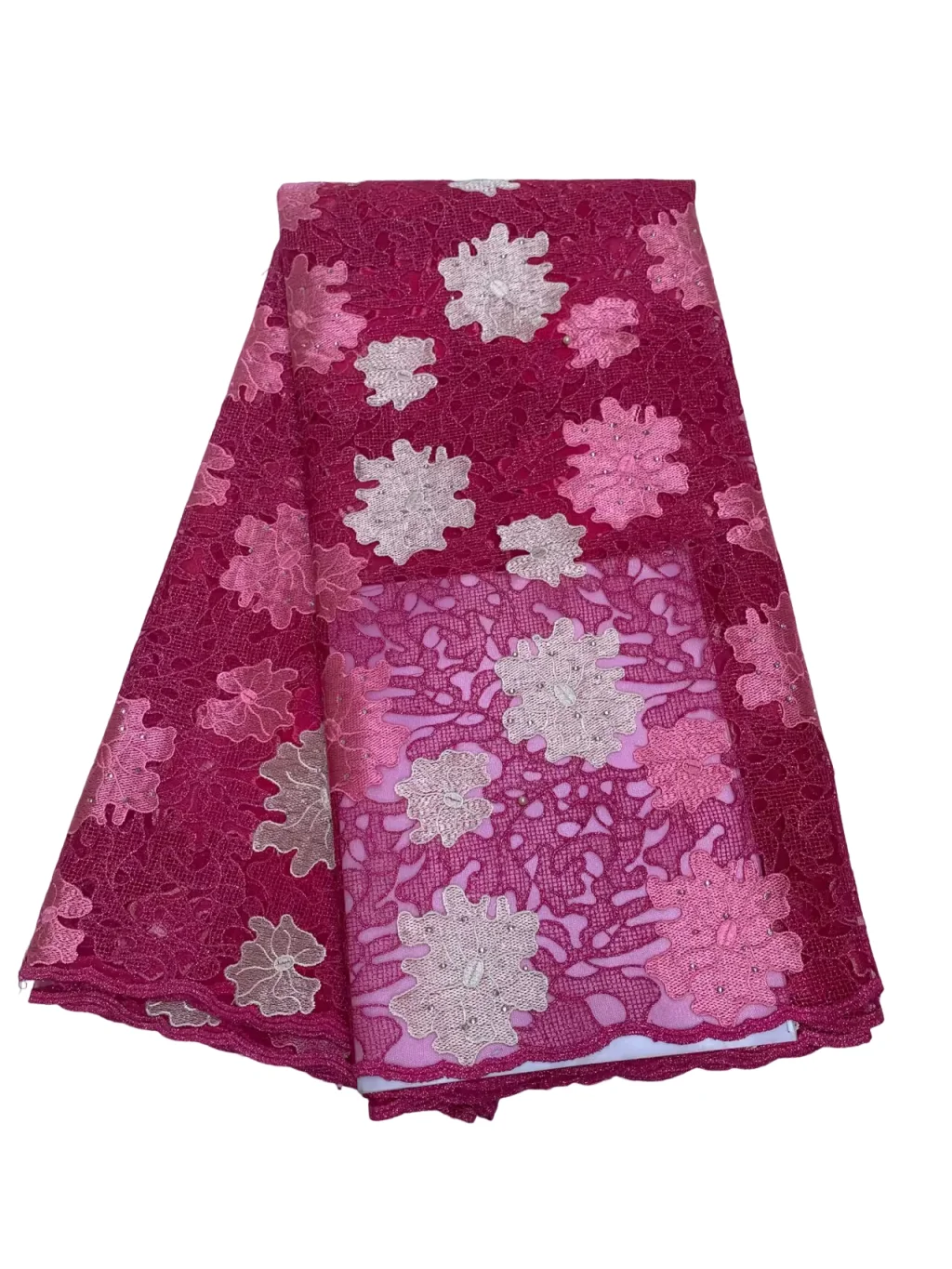 

Luxury African Lace Fabric 2025 High Quality 5 Yards Nigerian Flowers Stones French Tulle Fabric Material For Wedding Party Sew