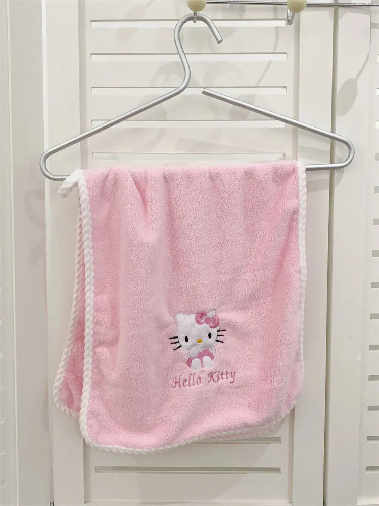 Asciugamani da bagno Anime Sanrio per il corpo hellokykitty Kuromi Melody asciugamano in microfibra per mani morbide per palestra sport Shower Robe