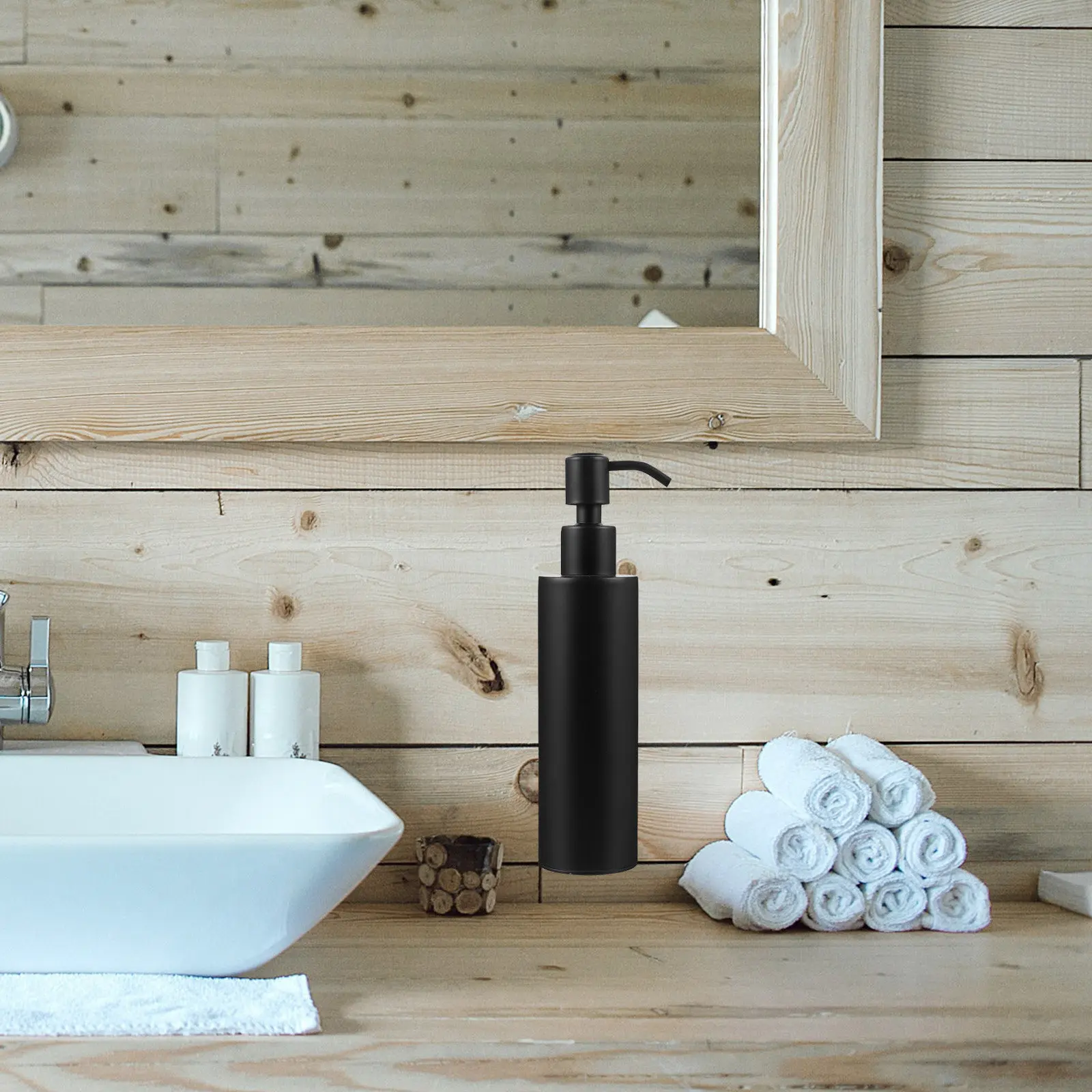 

1Pcs Stainless Steel Soap Dispenser Wall Hanging Manual Lotion Pump Bottle Shampoo Container Shower Gel Liquid Soap Bathroom