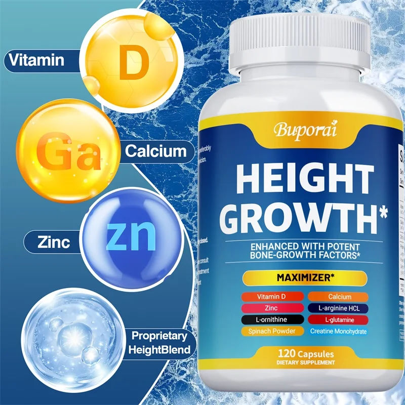 Height Growth Supplement with Vitamins and Calcium Zinc Improves Bone Strength Natural Capsules Promotes Growth Improve Immunity