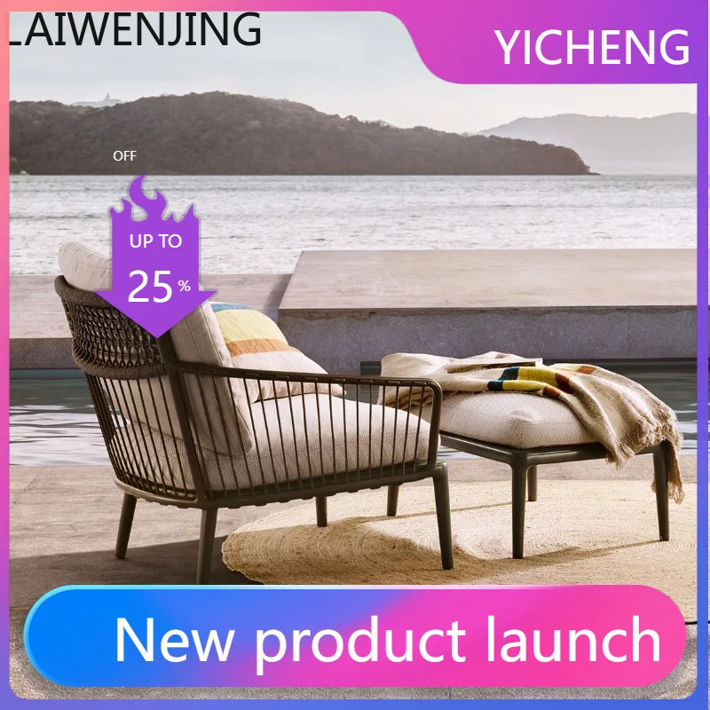 

LYY leisure balcony small sofa lying rattan creative chair table and chair coffee table simple three-piece set