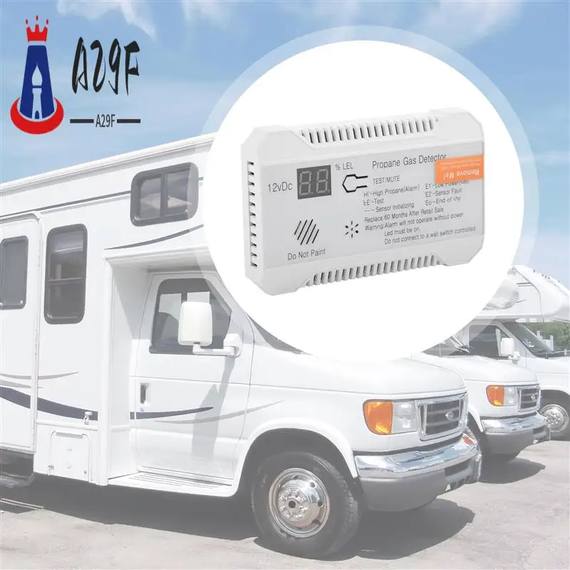 A29F-プロパン 12V LPG 天然ガスセンサー漏洩警報 85DB サイレン車 RV ホームデジタルプロパンテスターメーター