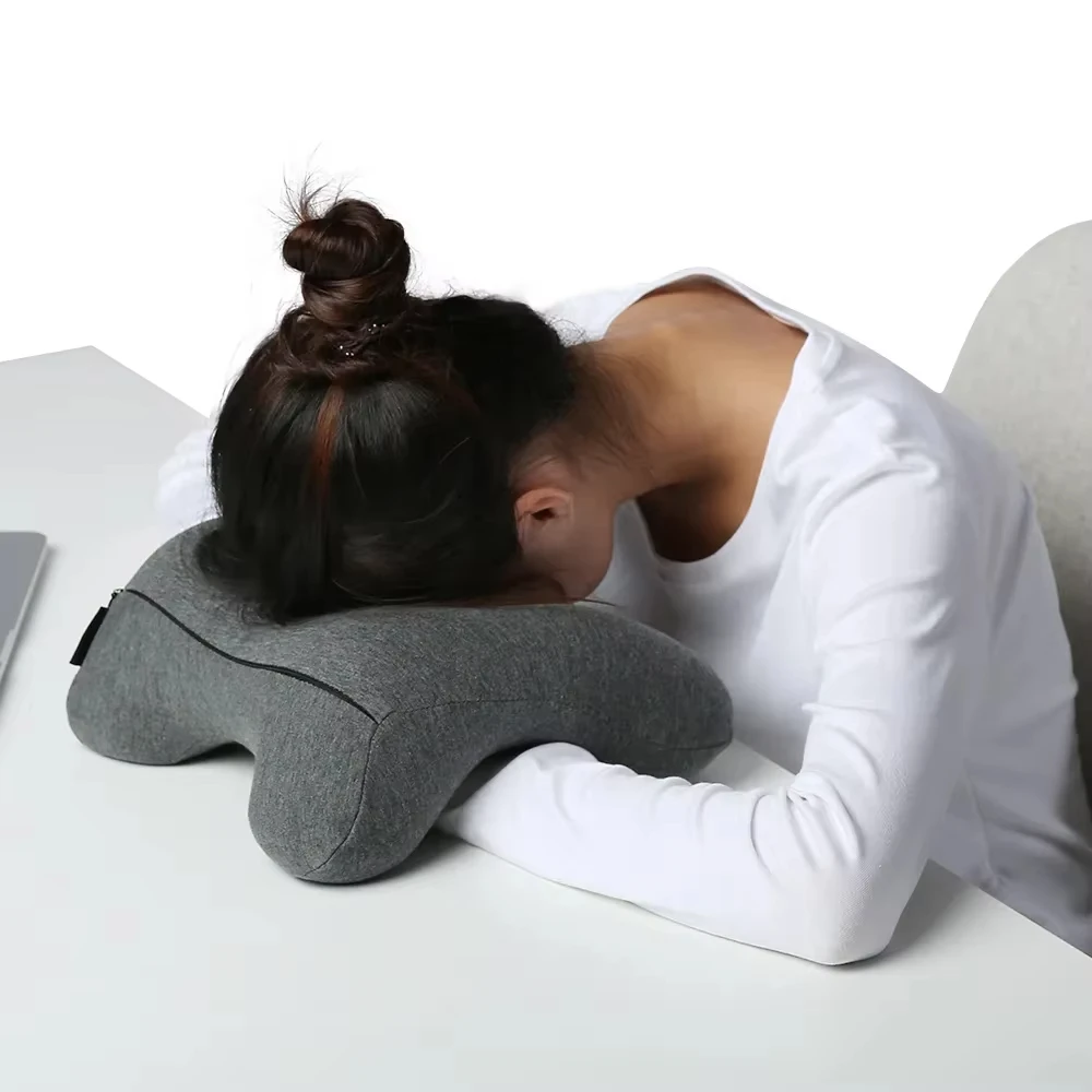 

Office Desk Nap Pillow, Memory Foam Face-Down Pillow, No-Pressure Design with Removable Cover, for Napping, Classroom & Travel
