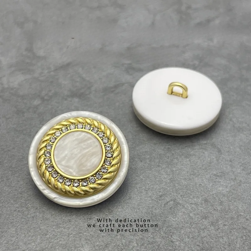 أزرار معطف دائرة الموضة حجر الراين الراتنج سبائك الزنك زر الربط المزدوج DIY بها بنفسك الملابس فساتين دعوى أكياس قبعة شيونغسام #3