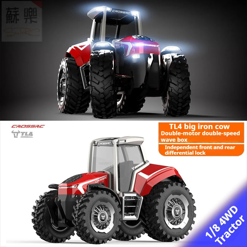 

CROSSRC 1/8 TL4 Big Iron Bull 4WD RC Электрический трактор Модель внедорожника Дифференциальный замок Автомобиль с дистанционным управлением Игрушка для взрослых мальчиков