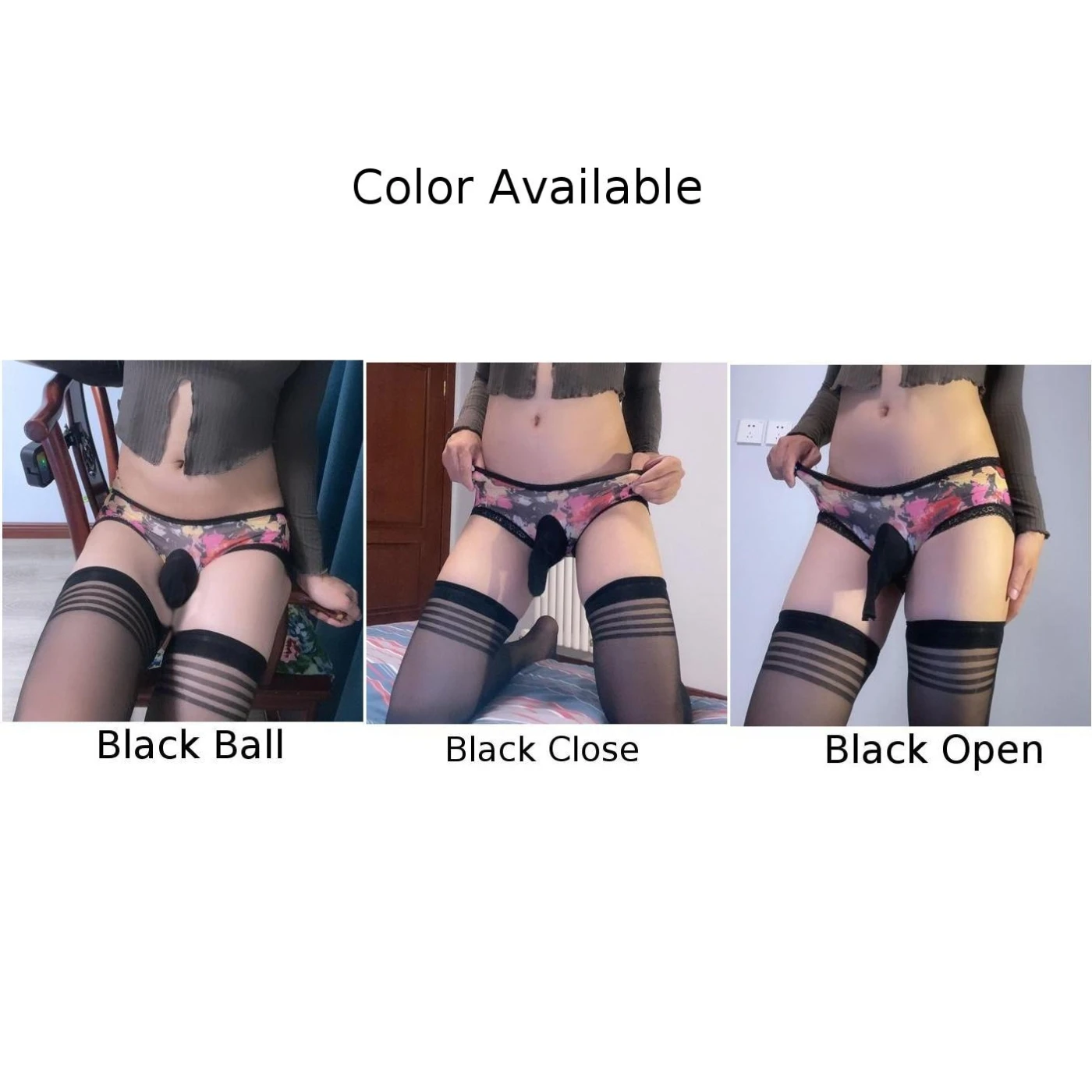 Sexy Sissy Pouch Panties Mens Sheer G-String Underwear Stockings Lingerie Open/Close JJ Peni Sheath Thongs Gay Knickers