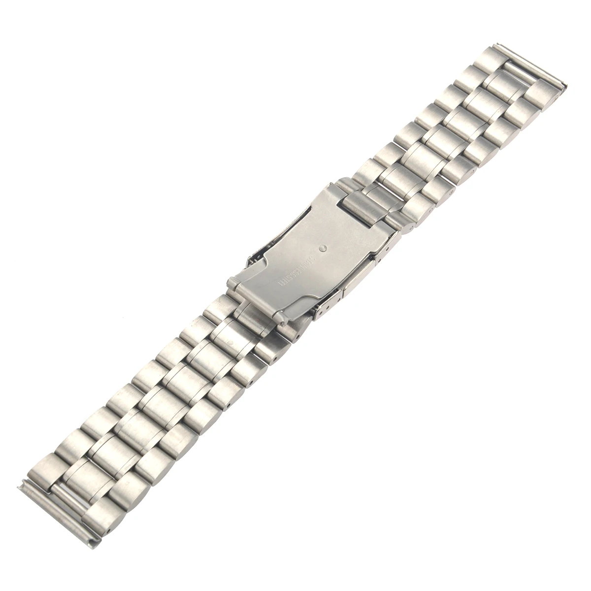 

2pcs 24Mm Stainless Steel Watch Band Strap Straight End Solid Links Replacement Bracelet Silver 170Mm 3.5Mm Spring Bars Included