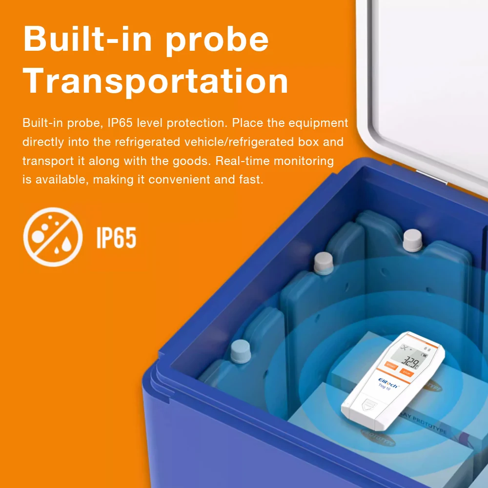 USB Temperature Data Logger 32000 Capacity Humidity Data Logger Reusable RH TEMP Recorder Refrigerated Cold Chain Transport