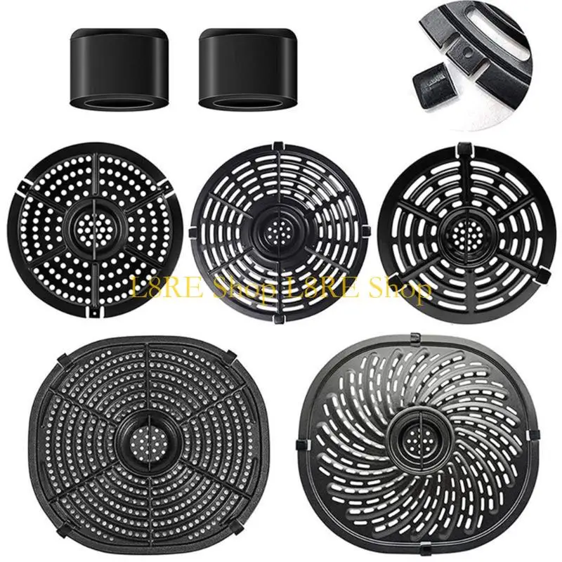 L8re tab non-slip Tip karet panggangan panci piring baki fryer fryer grill plate bumpers